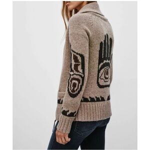 TNA Tan and Black Graphic Cardigan